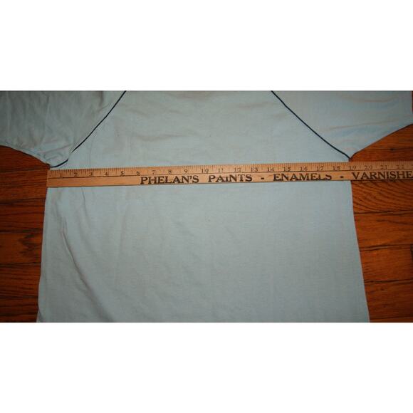 Vintage 70s 80s Great Smokey Mountains Vneck L Ringer TShirt Bear Trees USA Made - Picture 5 of 10